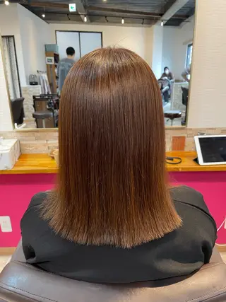セミロング カラー YUI/ ブリーチカラー🌷のヘアスタイル