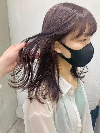 セミロング カラー ヘアアレンジ 憧れの艶ハイトーンへ 🌙サイダサキのヘアスタイル