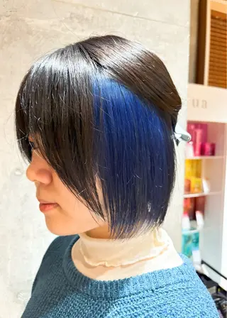 ミディアム カラー 🌊インナーカラー 🐬櫻井海星のヘアスタイル