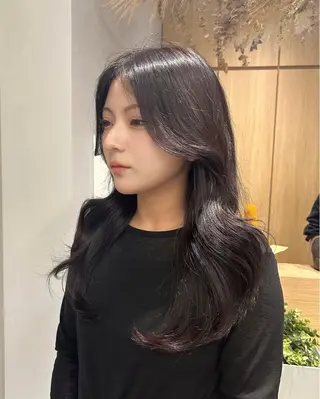 ロング カラー 韓国ヘア×レイヤー カット/上田丈也のヘアスタイル