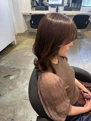 ミディアム カラー 髪質改善/艶カラー /梅田/菅野🌟のヘアスタイル