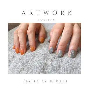 ショート カラー ネイル マツエク・マツパ illum hicariのネイルデザイン