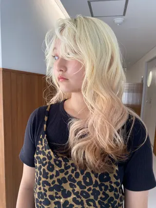 ロング カラー 似合わせカットカラー りおなのヘアスタイル