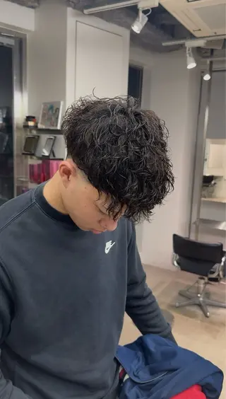 ショート パーマ fifth天神パーマ メンズ特化/虎太郎のヘアスタイル