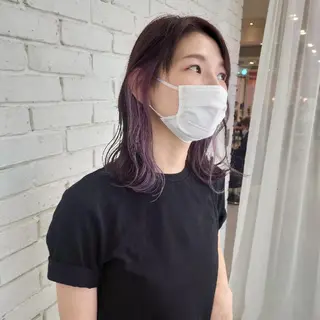 カラー セミロング 艶髪✨ブリーチ職人 yasuのヘアスタイル