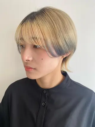 ショート カラー レイヤー・ハッシュ ・ウルフカット/川崎のヘアスタイル