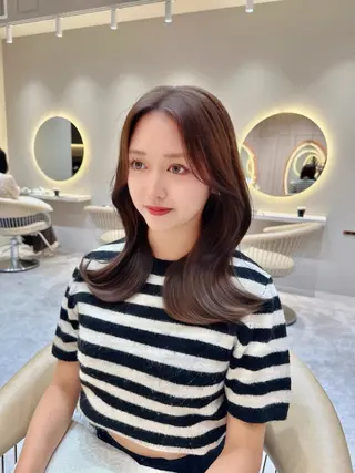 ミディアム レイヤー❣️縮毛矯 川村利幸のヘアスタイル