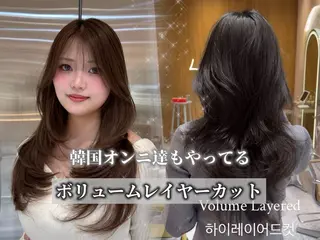 ロング カラー パーマ 今っぽレイヤーカット グレージュ/リョウヤのヘアスタイル