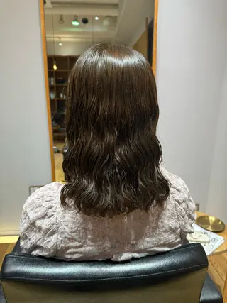 ミディアム 大人可愛い♡コテ巻き パーマ🌼杉田 萌恵のヘアスタイル