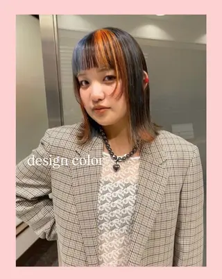 ミディアム カラー くびれヘア/髪質改善 はるのヘアスタイル