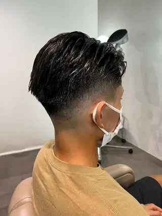 ショート パーマ メンズ アイブロウ 京都駅メンズカット/ パーマ/Keigoのヘアスタイル