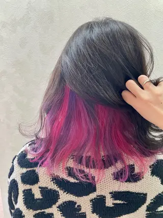 ミディアム カラー 加藤 遥花のヘアスタイル