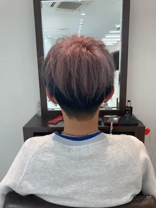 ショート カラー メンズ グランアージュ ネオ所属・Ryu/ハイトーン/ デザイン/髪質改善のヘアスタイル