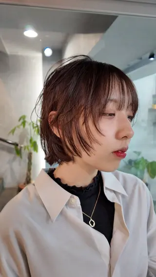 ショート You/透明感カラー レイヤーカット/ボブのヘアスタイル