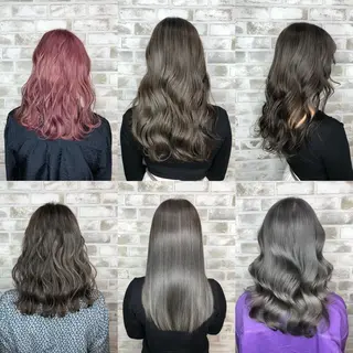 ロング カラー ヘアアレンジ トッチ 艶髪髪質改善のヘアスタイル