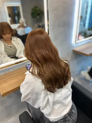 ロング カラー ヘアアレンジ レイヤー×透明感カラ ーHAYATOのヘアスタイル
