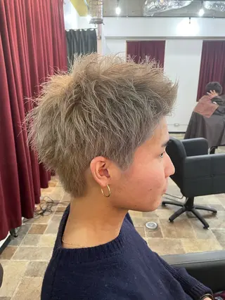 ショート カラー メンズ amphihair 高橋祐也のヘアスタイル
