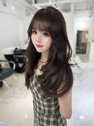 ロング カラー 上野/韓国hair 🤍MOEKA🤍のヘアスタイル