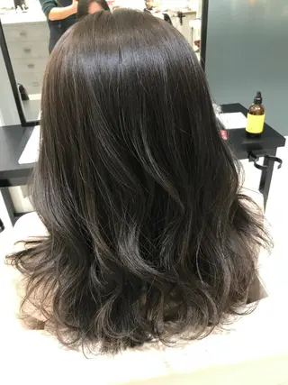 セミロング パーマモデル募集🌈 森脇帆南のヘアスタイル