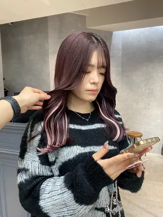 セミロング カラー エクステ&"盛れる" 艶髪✨SYURIのヘアスタイル