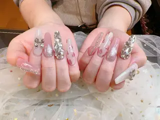 ロング パンダ ちゃんのネイルデザイン