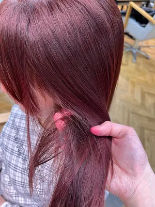 カラー ひなこ♡縮毛矯正/ 艶カラー🤍透明感のヘアスタイル