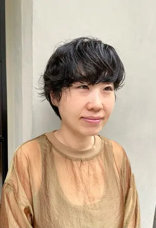 ショート パーマ すみとも るなのヘアスタイル