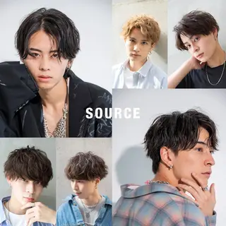 メンズ パーマ SOURCE京橋🌟 艶カラー/ヘアケアのヘアスタイル