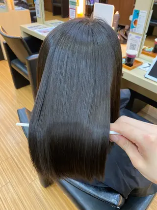 セミロング 髪質改善/浅沼 亮のヘアスタイル