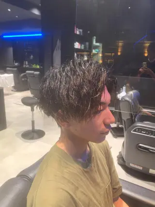 ミディアム 阿部 春道のヘアスタイル