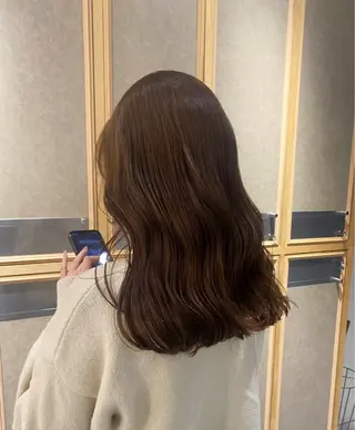 セミロング ブリーチ/ブラウン 🤎MIREのヘアスタイル