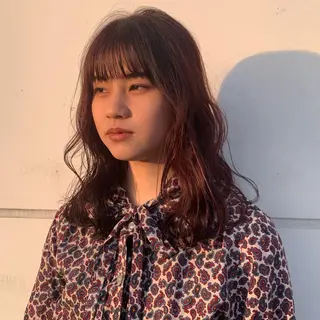 セミロング カラー 似合わせレイヤー カット/KANNAのヘアスタイル