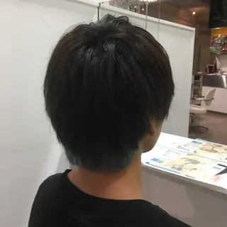 ミディアム カラー メンズ 石崎 直也のヘアスタイル