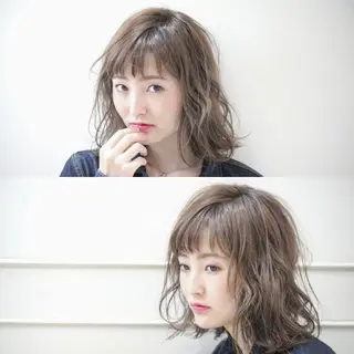 ミディアム カラー パーマ ブリーチ・ハイトーン 特化🎉内山のヘアスタイル