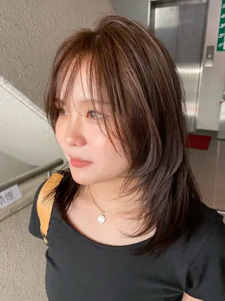ミディアム カラー ナチュラルヘア🫧 ナナミのヘアスタイル