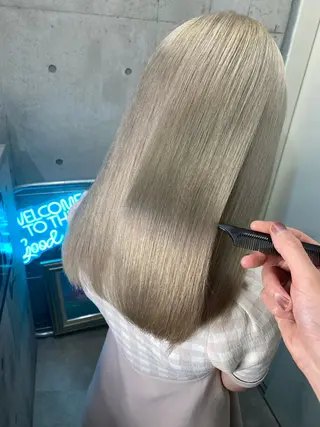 セミロング カラー 國分 伸也のヘアスタイル