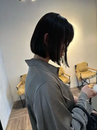 ミディアム 福島 立也のヘアスタイル