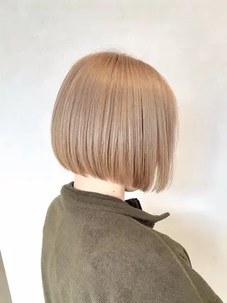 ショート カラー ボブ/韓国ボブ/ブリ ーチ/鈴木康平のヘアスタイル