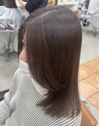 ミディアム カラー 頭皮×髪質改善 透明感カラー💎中村のヘアスタイル