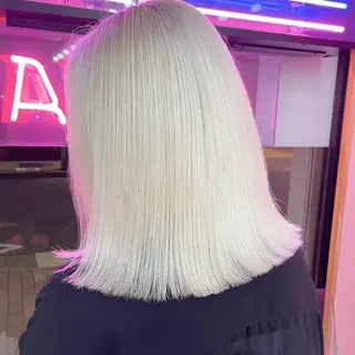 セミロング カラー ブリーチ指名 No.1🦋KOKIのヘアスタイル
