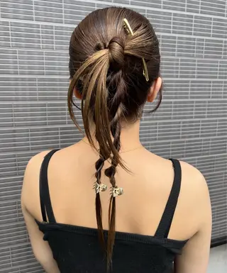 セミロング カラー ヘアアレンジ ✨カチモリ✨レイヤー 韓国ヘア🇰🇷ゆいのヘアスタイル