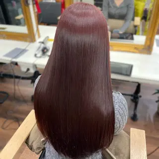 ロング カラー 🎀ときの/髪質改善 透けッ暖色カラー🪞のヘアスタイル