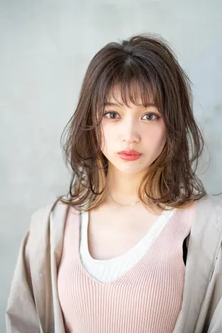 ミディアム カラー 韓国ヘア 店長NEGIのヘアスタイル