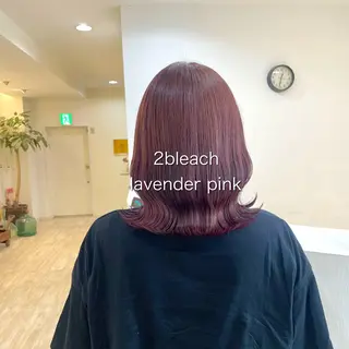 ミディアム カラー ゆさこのか ダブルカラー／縮毛のヘアスタイル