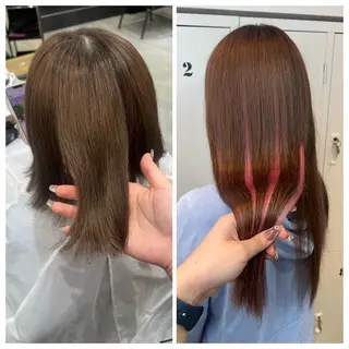 ロング カラー ショート/ウルフ カットモデル募集のヘアスタイル