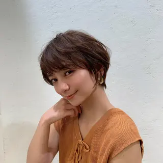 ショート カラー パーマ レイヤー/縮毛矯正 髪質改善/e_kiのヘアスタイル