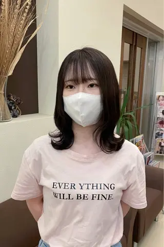 カラー 韓国ヘア/透明感カラ ー/メンズレディースのヘアスタイル