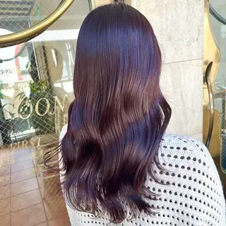 ロング カラー ブリーチなし✨艶髪 カラー𓃲YAGIのヘアスタイル