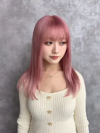 セミロング 🤍ムラ修正ブリーチ 🤍原宿/YUUのヘアスタイル