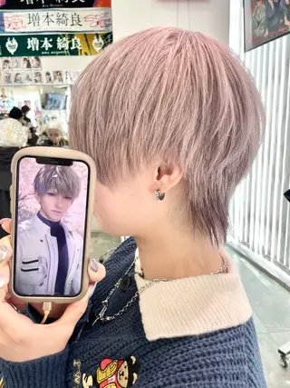 ロング カラー インナーカラー 推し ブリーチ 髪質改善のヘアスタイル